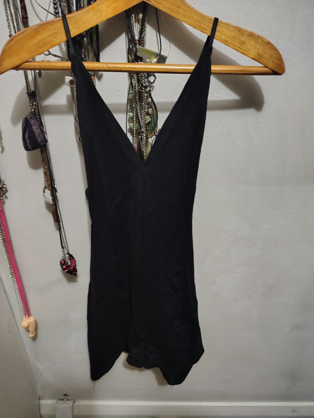 Large - black romper - super stretchy